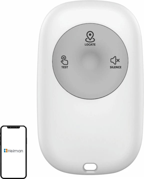 Kontrollues i mençur pa tela Heiman HM1RC-W, për alarm, i bardhë