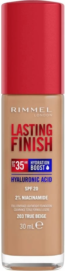 Fondatinë Rimmel Lasting Finish 35H 203 True Beige 30ml