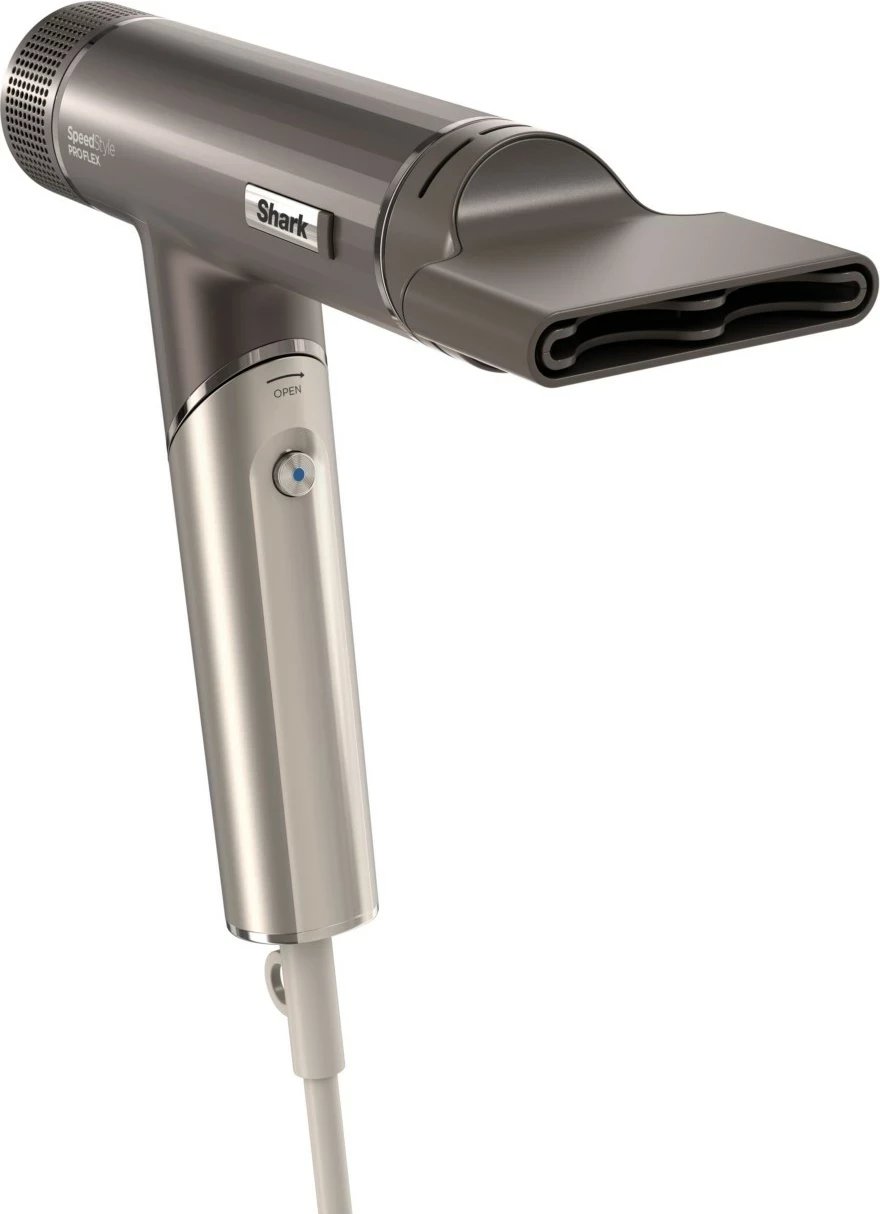 Tharëse flokësh Shark SpeedStyle Pro Flex HD542EU, 1700W, jonizim, 4 aksesorë, ngjyrë argjendtë