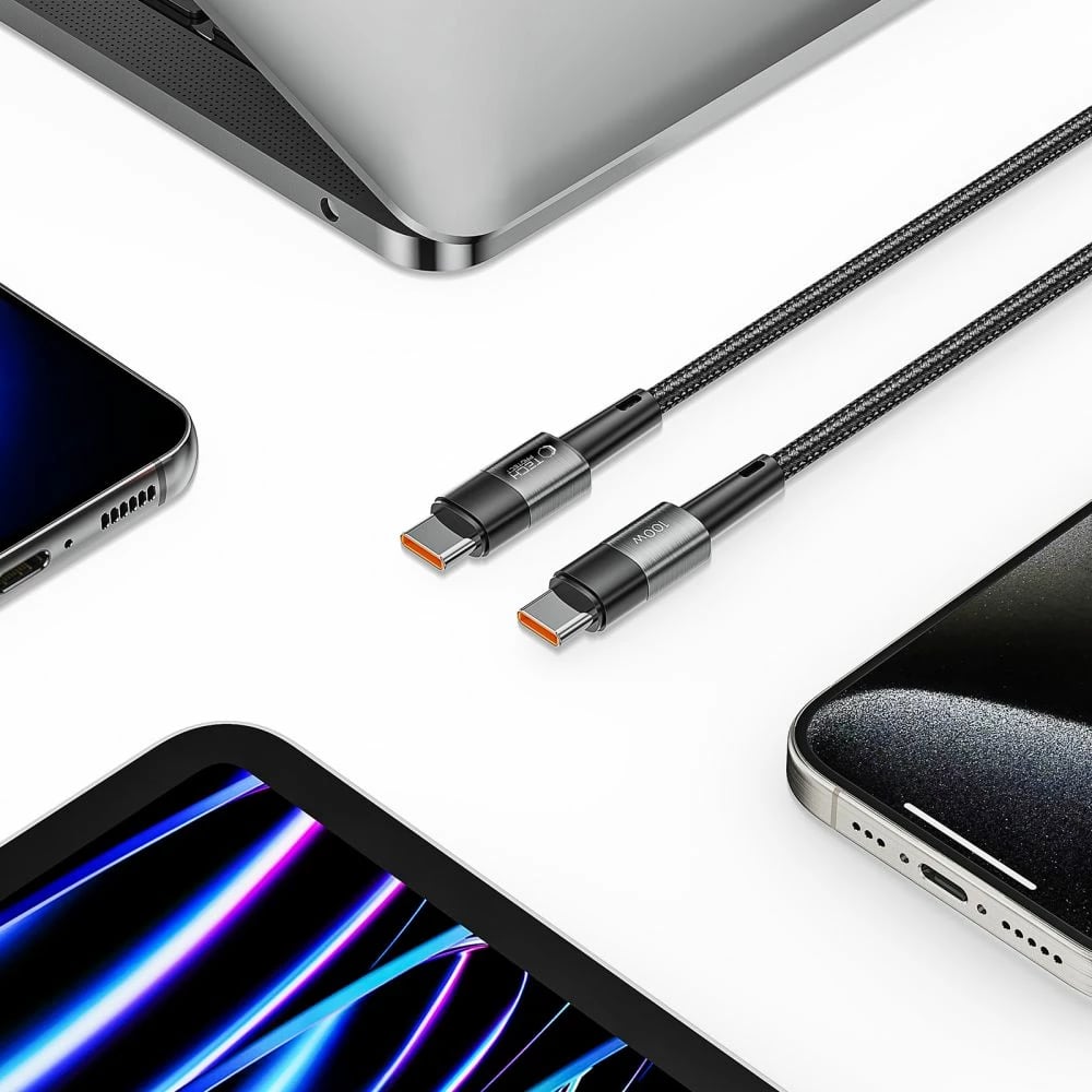 Kabllo USB-C/USB-C Tech-Protect UltraBoost 0.25m, 100W, Gri