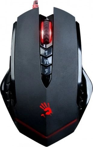 Maus për gaming A4Tech V8M, 3200 DPI, i kuq/zi