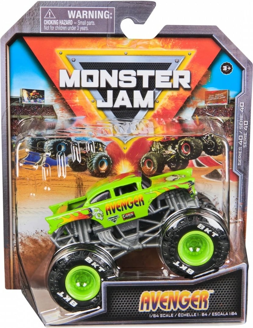 Lodër veturë Monster Jam Spin Master 1:64, metal dhe plastikë, ngjyra të përziera, 1 copë