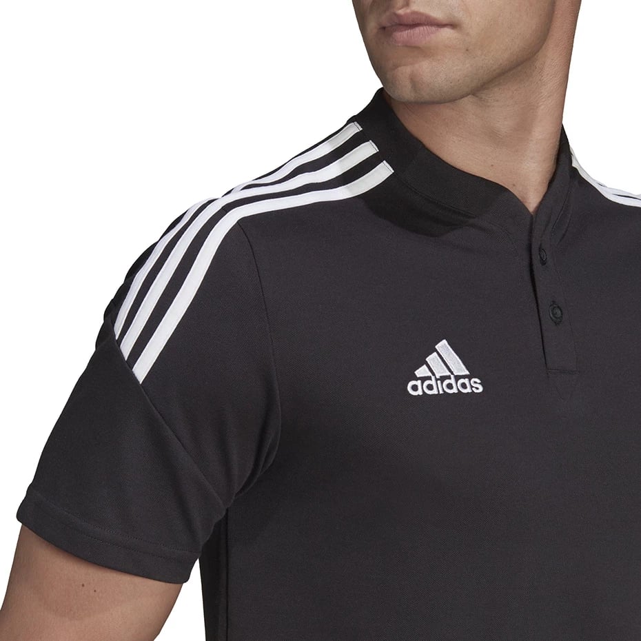 Maicë polo për meshkuj adidas, e zezë