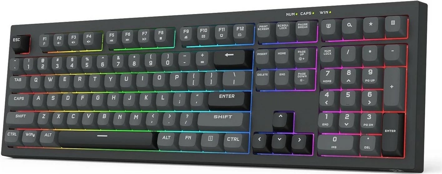 Tastierë Redragon K518 Crux, RGB, me kabllo, full-size, e zezë