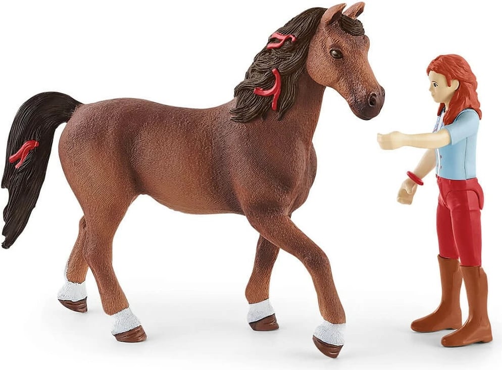 Set lodrash Schleich HORSE CLUB Hannah & Cayenne, 5 vjeç, Shumëngjyrësh