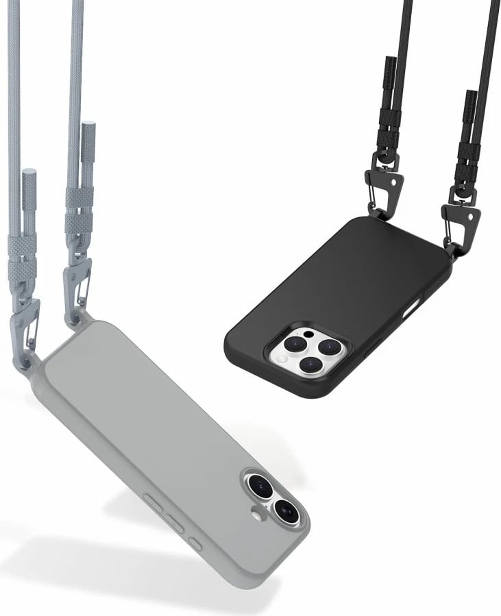 Mbështjellës Tech-Protect Magnecklace për iPhone 15 Plus / 14 Plus, MagSafe, i zi me rrip