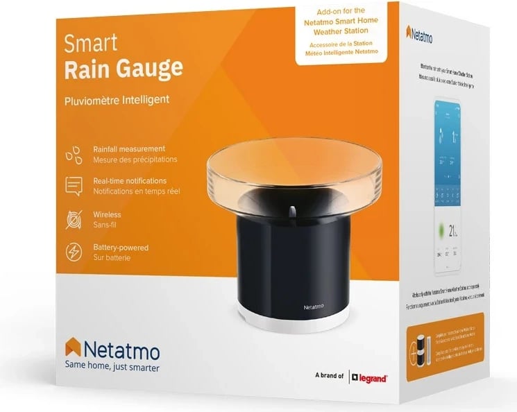 Matës shiu i mençur Netatmo, i zi