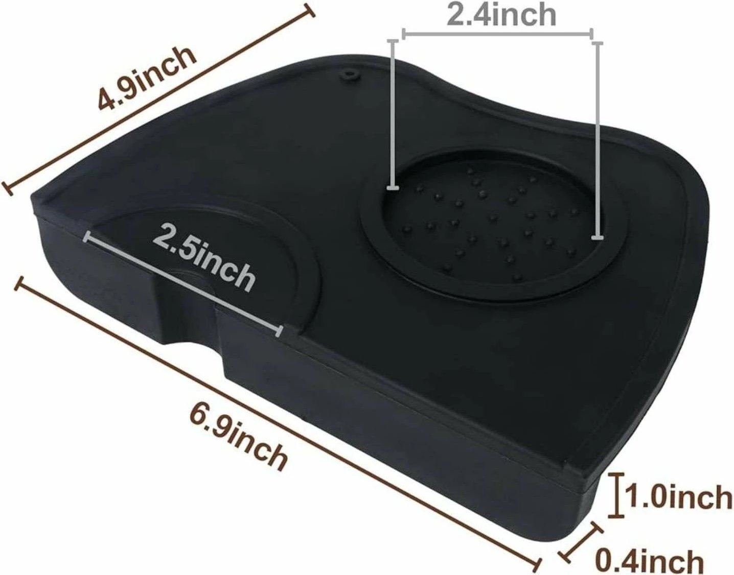 Tapet për shtypje espresso, ngjyrë antracit, Hermia Concept, 18x12cm