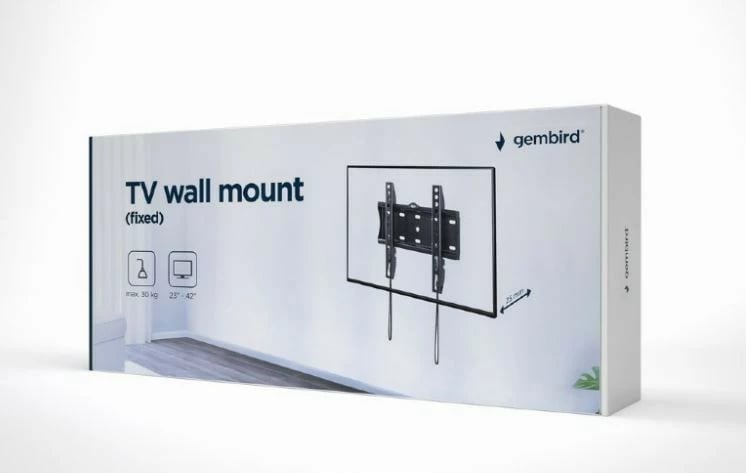 Mbajtës muri për TV Gembird WM-42F-01, 23-42 inç, 30 kg, i zi