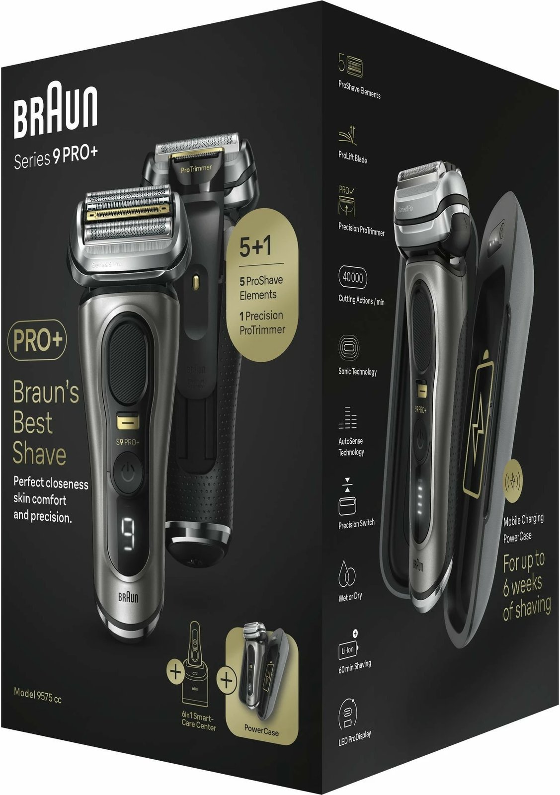 Makinë rroje Braun Series 9 Pro+ 9575cc, metallic, pa kabllo