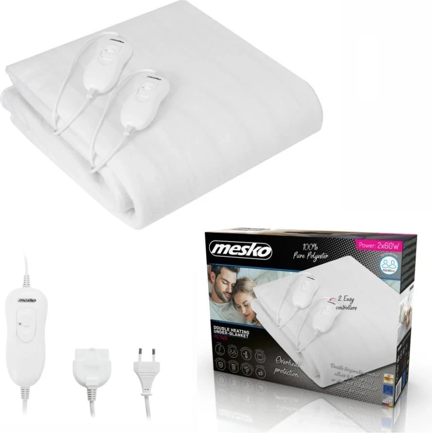 Ngrohës elektrik Adler MS 7420, 2x 60 W, i bardhë