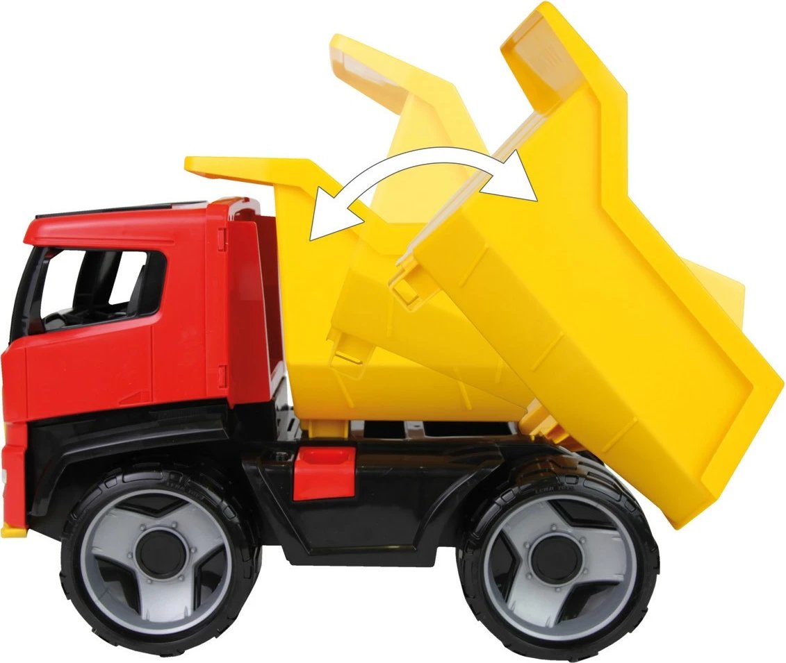 Kamion lodër Lena Tytan Dump Truck 51 cm, plastik, kuq/verdhe/zi