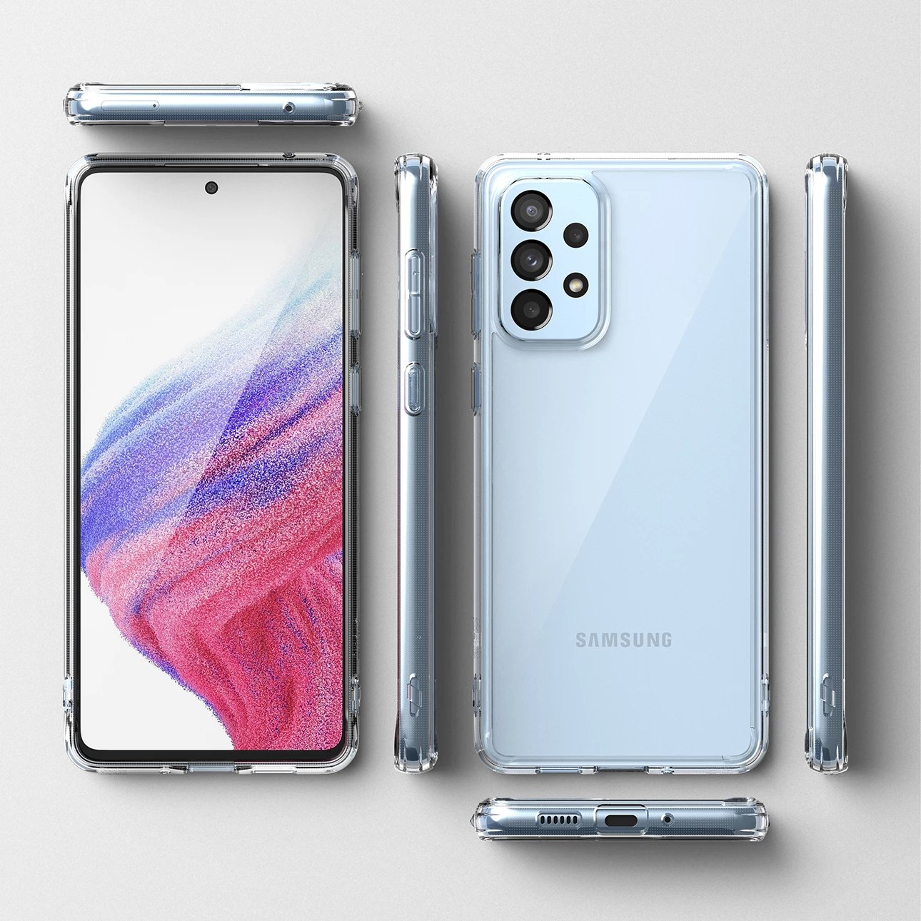 Mbështjellës Ringke Fusion për Samsung Galaxy A73, transparent
