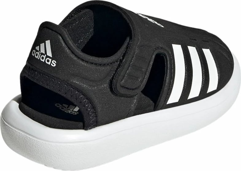 Sandale për fëmijë adidas, të bardha/ të zeza