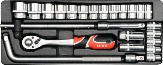 Set soketash Yato YT-12671, 25 copë