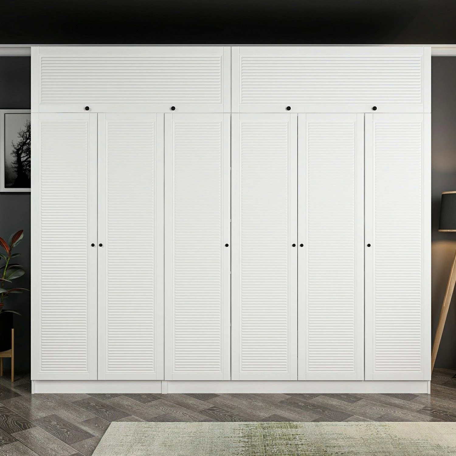 Dollap Skye Decor, i bardhë, 270x190x52cm