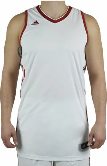 Fanellë adidas për stërvitje për meshkuj, e bardhë