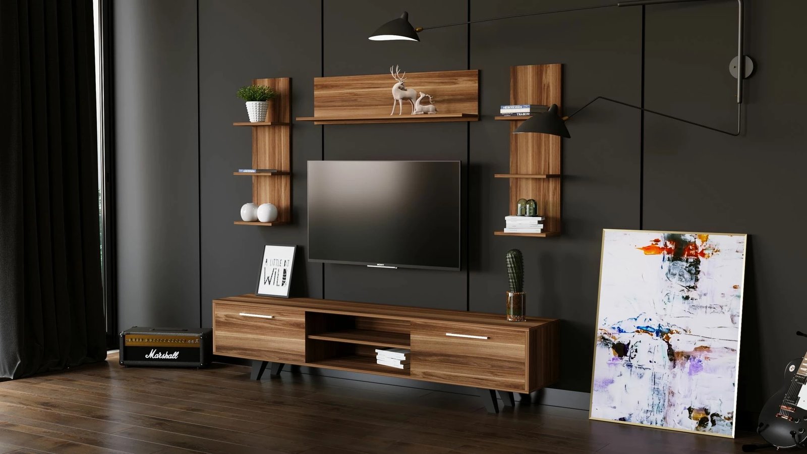 Komodë TV Skye Decor, Rb-165, ngjyrë druri
