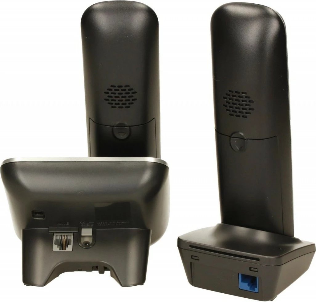 Telefon pa kabllo Panasonic KX-TG6812, 2 aparate, i zi/argjendtë