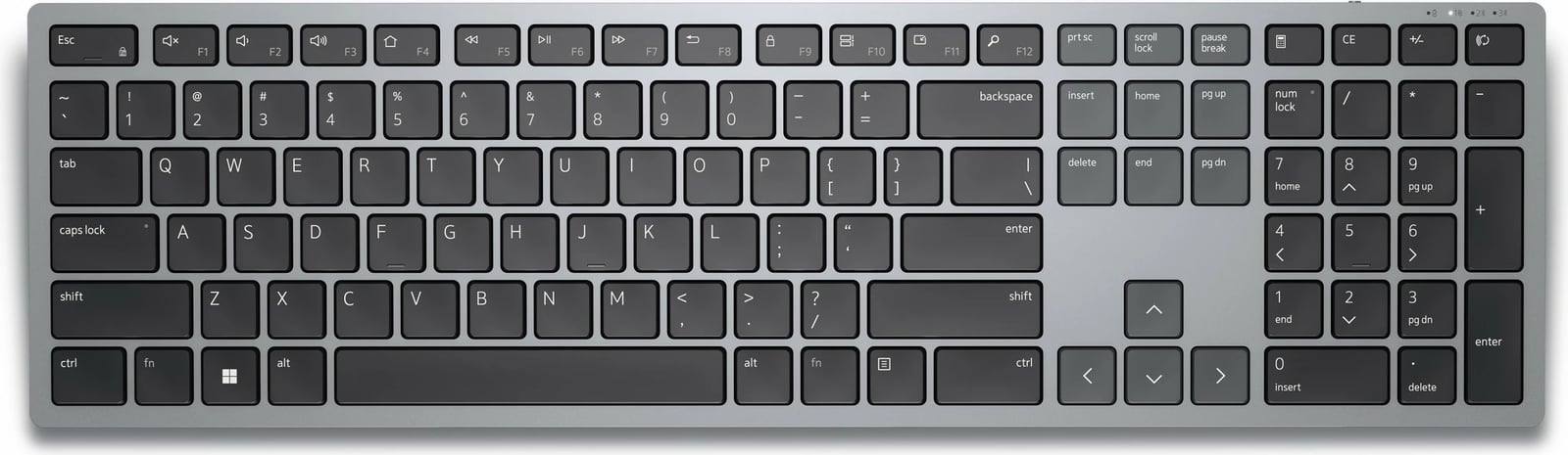 Tastierë DELL KB700, Full-size, Wireless, Bluetooth, QWERTZ, Gri