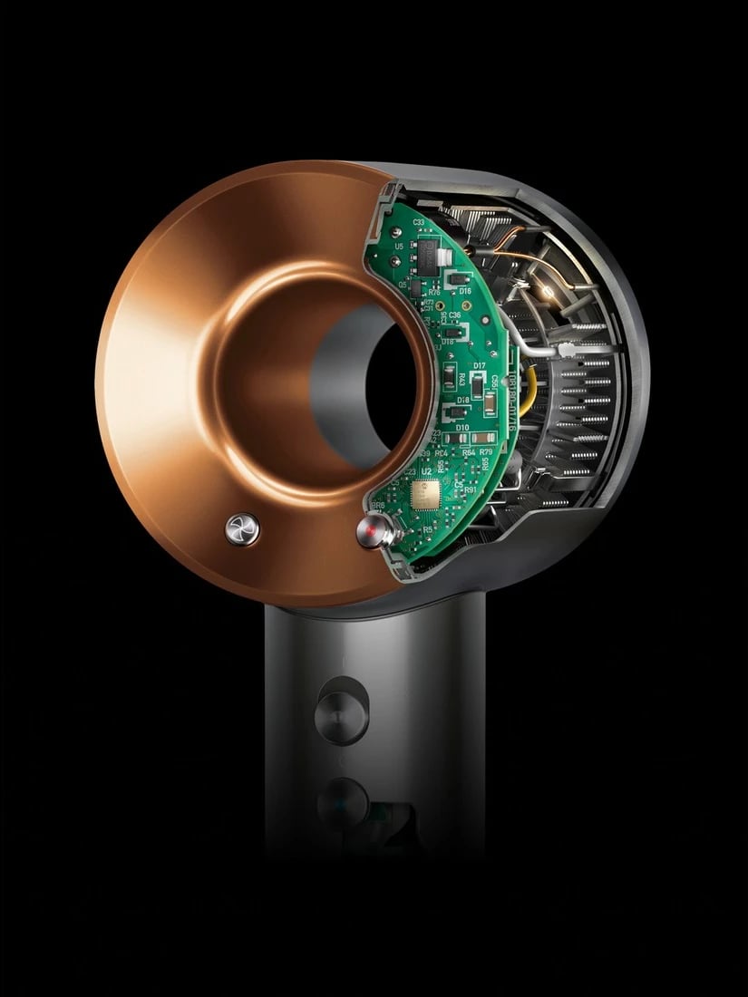 Tharëse flokësh Dyson Supersonic, 1600W, 3 shtojca, natë blu/bakër