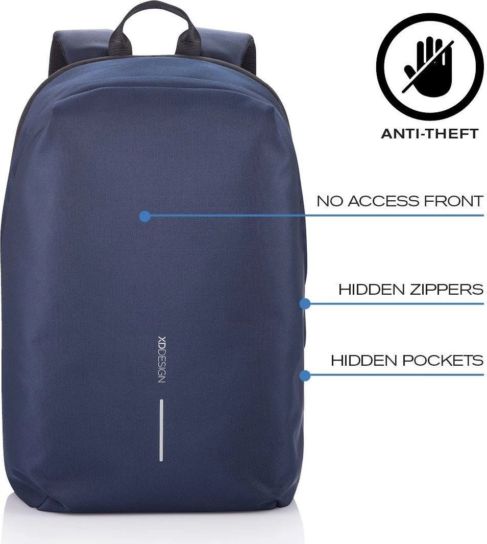 Çantë shpine XD DESIGN BOBBY SOFT, 13-16L, për laptop 15.6", navy blue