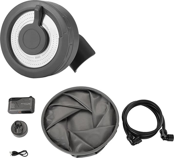Set dushi portativ EcoFlow EFA-SHOWERKIT për kamping, gri