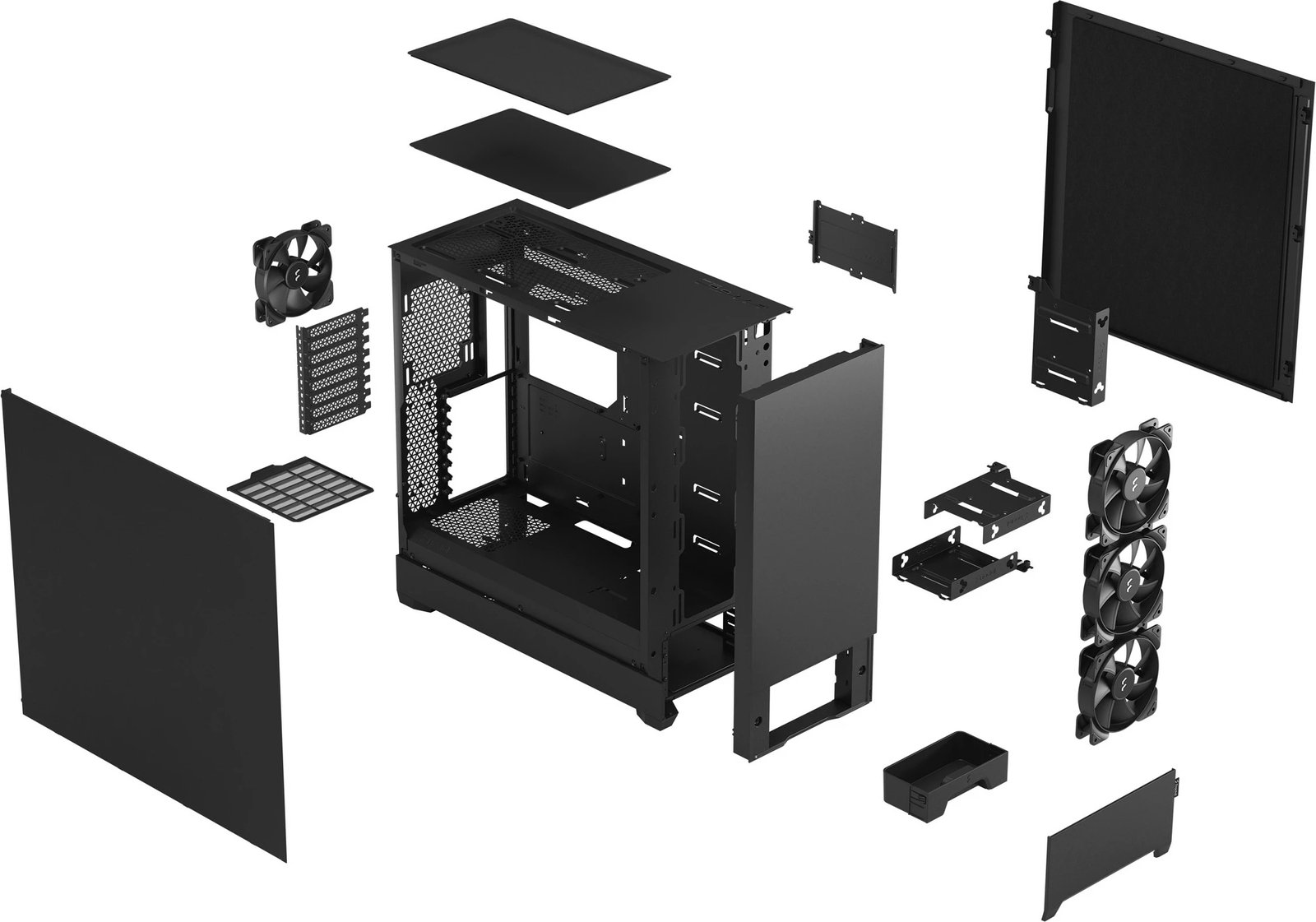 Kasë Fractal Design Pop XL Silent, Tower, PC, ATX, EATX, micro ATX, Mini-ITX, e zezë