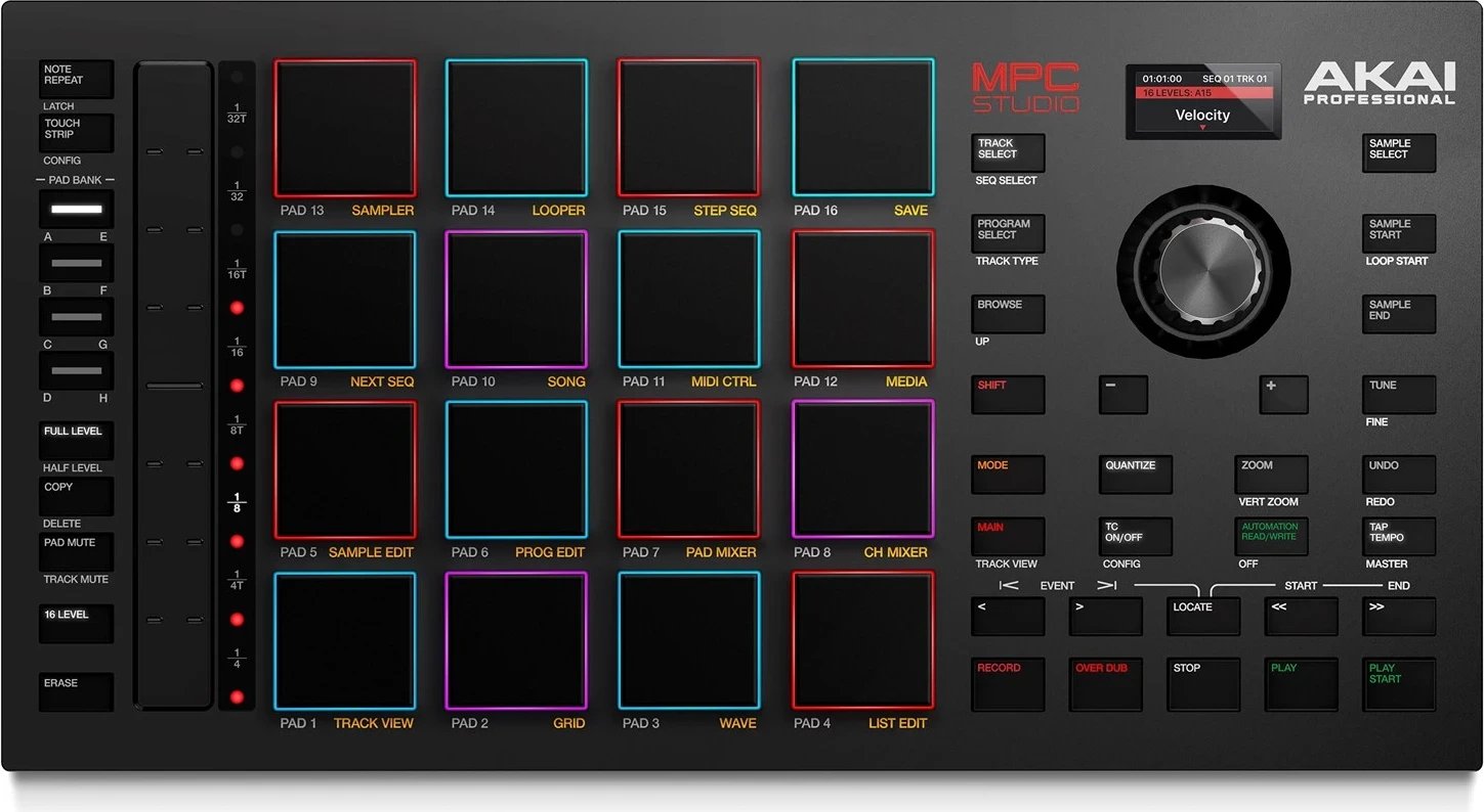 Stacioni i prodhimit muzikor AKAI MPC Studio II, MIDI USB, e zezë