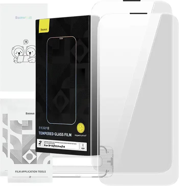 Xham i fortë Baseus Corning për iPhone 13/13 Pro/14 me filtër pluhuri
