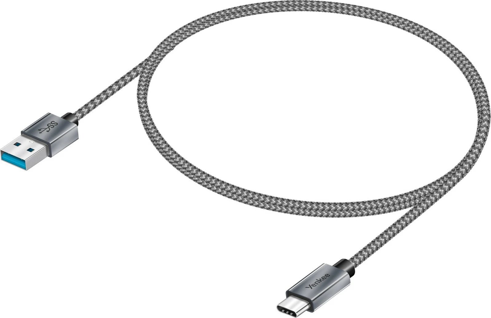 Kabllo USB YENKEE YCU 331GY, USB A 3.1 në USB C 3.1, 1m, Gri