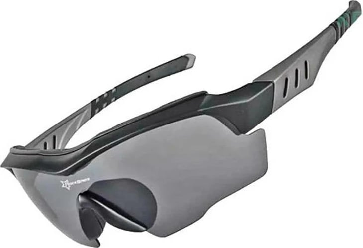 Syze sportive Rockbros 10037, lente të polarizuara, e zezë, set me 3 lente