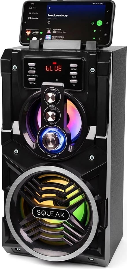 Altoparlant portativ Bluetooth SQUEAK SQ1000 Beatboxer me karaoke, 20W, i zi