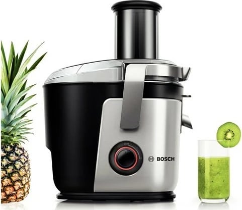 Shtrydhëse lëngjesh Bosch MES4000, 3 L, 1000 W, e zezë, gri, çelik inox