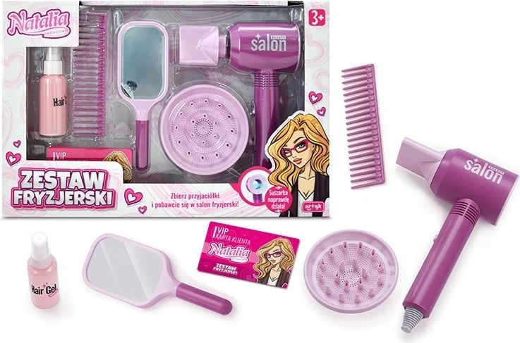 Set frizerie lodër për fëmijë Artyk Natalia 136580, Rozë/Vjollcë