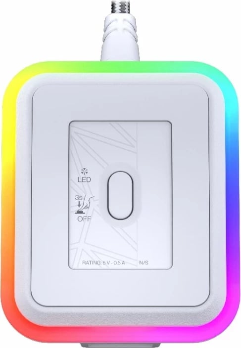 Kasë maus Endorfy Mouse Dock Onyx White, RGB, USB-C, e bardhë