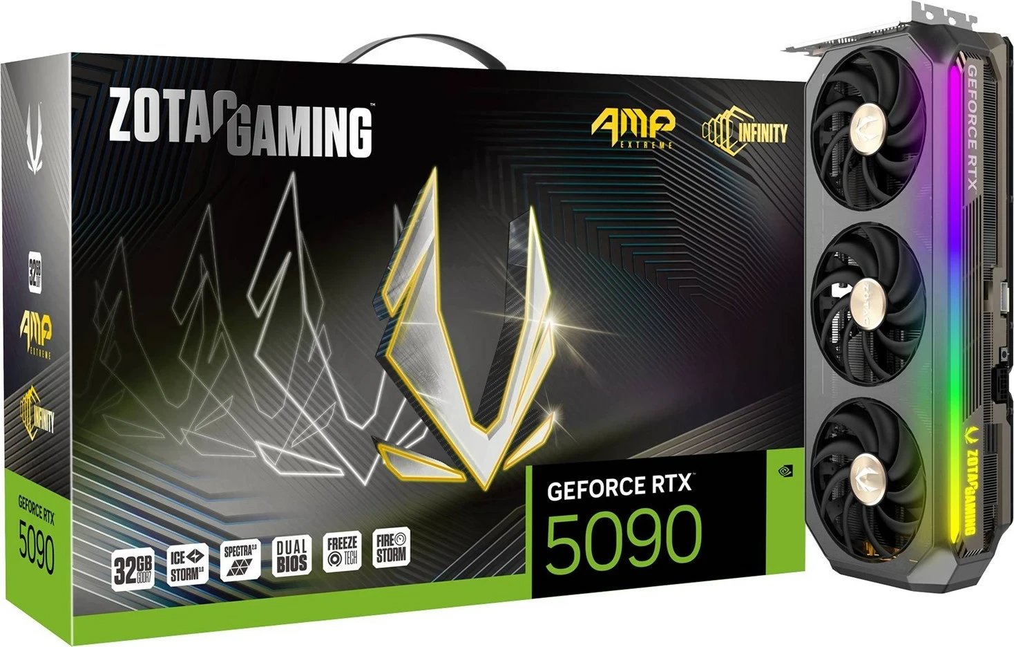 Kartelë grafike ZOTAC GAMING GeForce RTX 5090 AMP Extreme INFINITY, 32 GB, E zezë