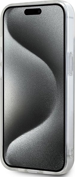 Mbështjellës DKNY IML Checkered Mono Pattern & Printed Stripes MagSafe për iPhone 15 Plus / 14 Plus, Bezhe