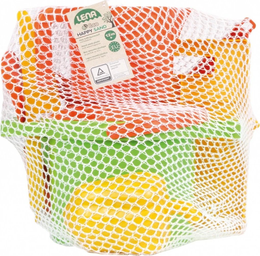 Set lodrash rëre Lena Eco, 14 pjesë, plastikë me aromë druri, Jeshile/Portokalli/E verdhë Set lodrash rëre Lena Eco, 14 pjesë, plastikë me aromë druri, Jeshile/Portokalli/E verdhë