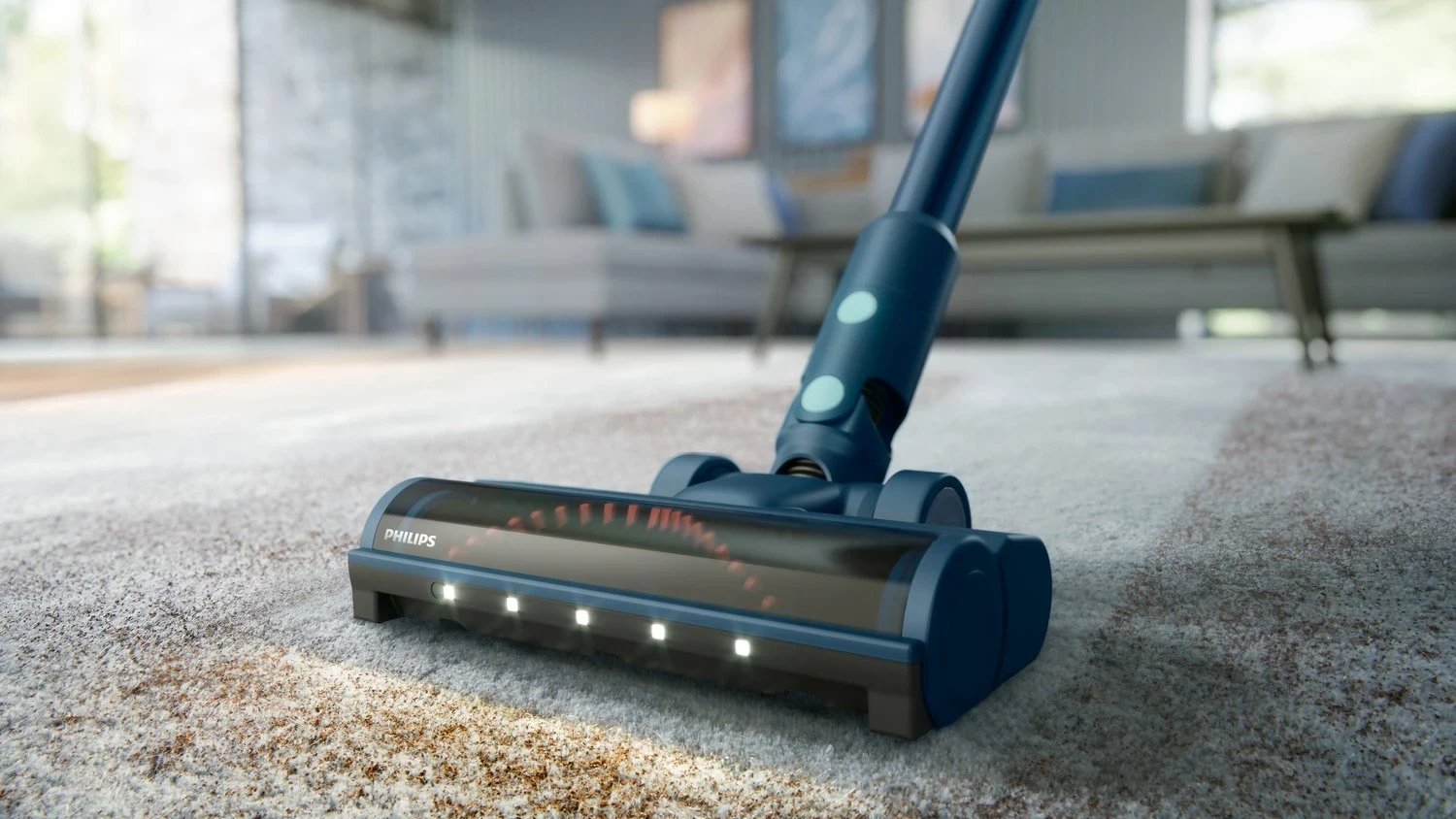 Fshesë elektrike Philips 5000 XC5141/01, pa qese, me bateri, Jeshile