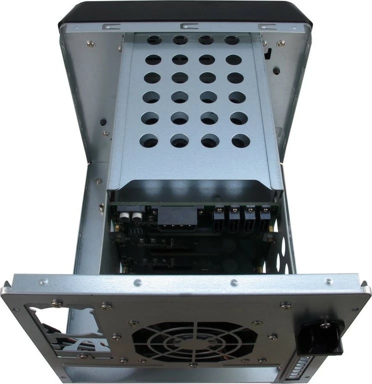 Kasë Inter-Tech IPC SC-4100 NAS, Mini-ITX, 4x 3.5"/2.5", rack 1U, e zezë