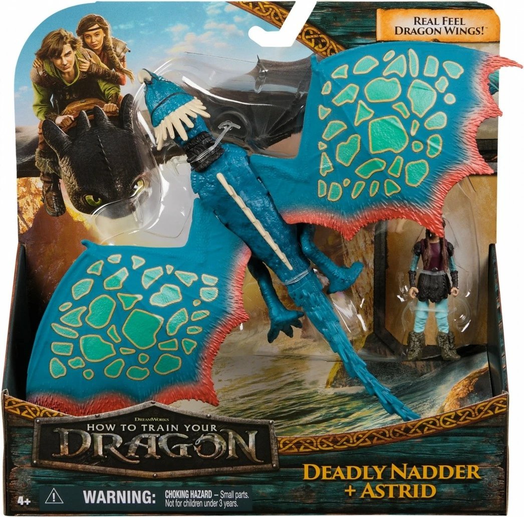 Set figurina Spin Master How to Train Your Dragon, Deadly Nadder + Astrid, plastikë