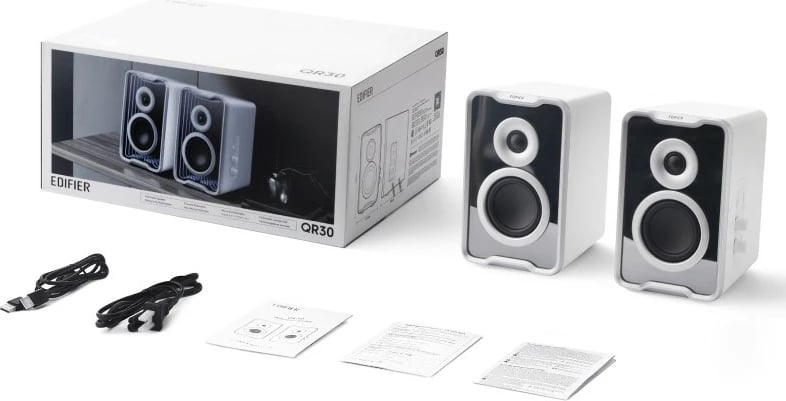 Boxa desktop Edifier QR30, Bluetooth, RGB, të bardha