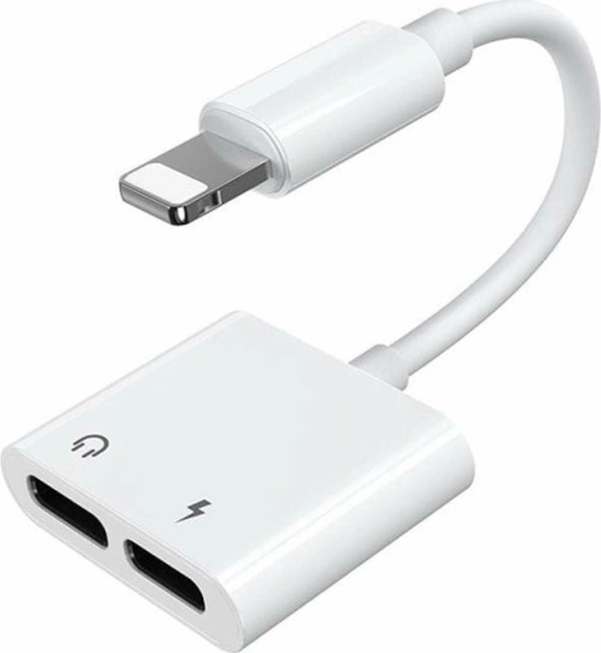 Adapter Joyroom S-Y104, 2n1 Lightning në 2x Lightning, i bardhë