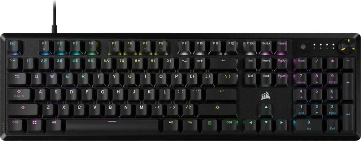 Tastierë gaming, Corsair, K70 CORE CH-910971E-NA, US-Intl layout, me ndriçim RGB, e zezë