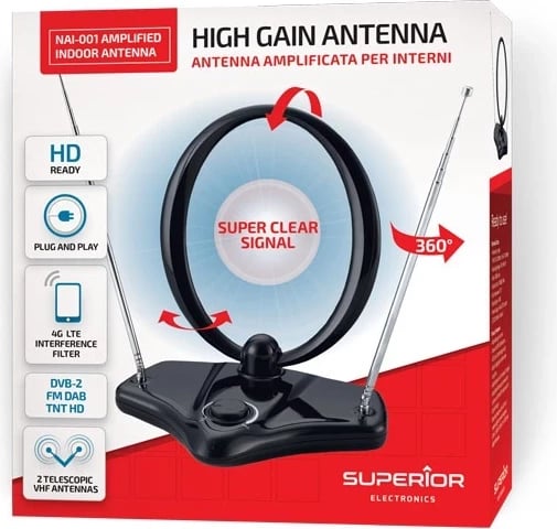 Antennë Superior Electronics NAI-001, e zezë