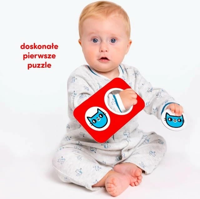 Puzzle kontrast CzuCzu Contrast Puzzles - Pairing, 18 pjesë, për fëmijë 12+ muajsh