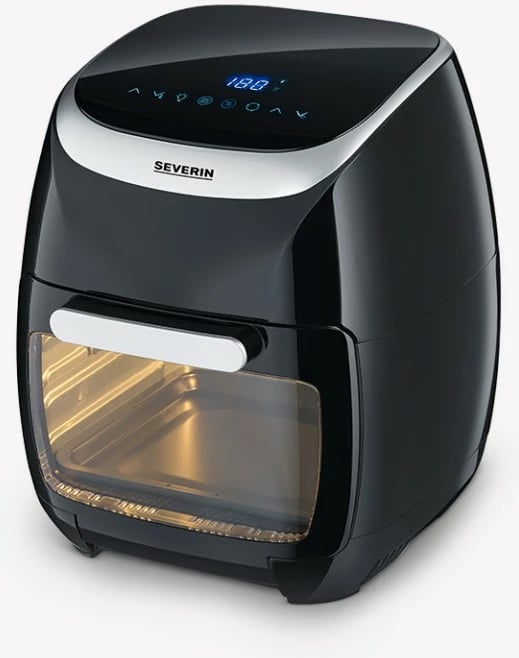 Fritezë me ajër të nxehtë Severin FR2446, 11L, LED, 2000W, e zezë/argjendtë