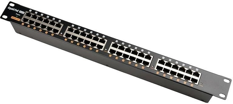 PoE Injector Extralink EX.15692, 24 porta, Gigabit, e zezë