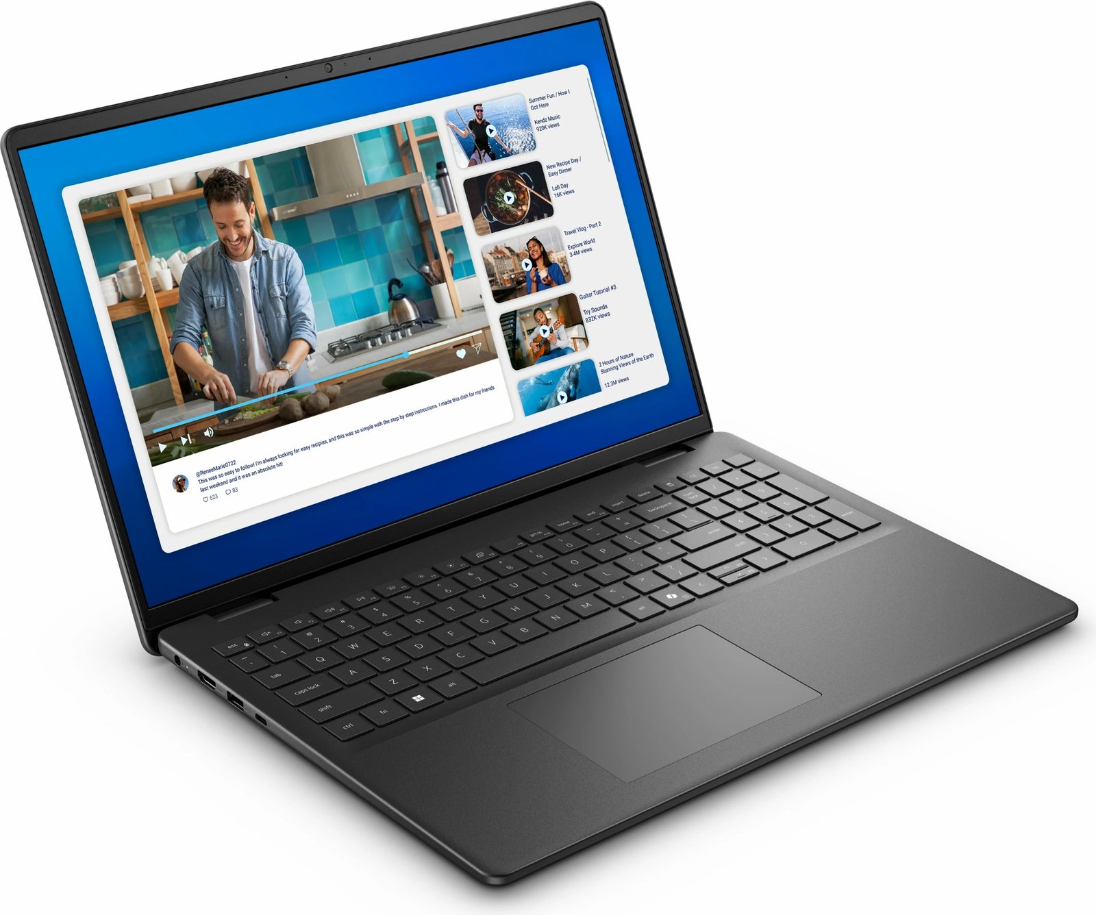 Kompjuter Dell DC16250 C5-120U, 16", 41Wh, 8 bërthama, 1920x1200, i zi